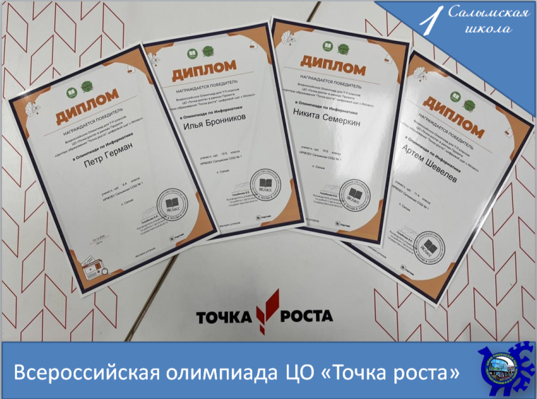 Итоги Всероссийских олимпиад ЦО «Точка роста».